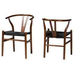 Kirkland's Home And Black Wishbone Dining Chairs, Set Of 2- Dining Chairs