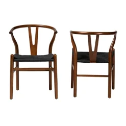 Kirkland's Home And Black Wishbone Dining Chairs, Set Of 2- Dining Chairs