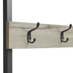 Kirkland's Home And Black Wood Bench Hall Tree- Entryway Furniture