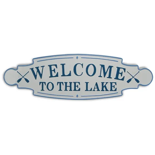 Kirkland's Home And Blue Welcome To The Lake Wall Plaque- Wall Quotes & Signs
