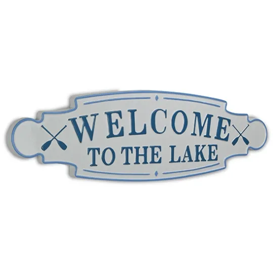 Kirkland's Home And Blue Welcome To The Lake Wall Plaque- Wall Quotes & Signs