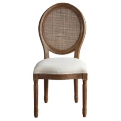 Kirkland's Home And Brown Cane Oval Back Dining Chair- Dining Chairs