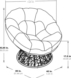 Kirkland's Home And Brown Woven Papasan Chair- Accent Chairs