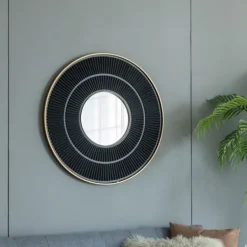 Kirkland's Home And Gold Double Ribbed Wall Mirror- Decorative Mirrors