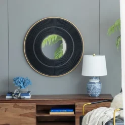 Kirkland's Home And Gold Double Ribbed Wall Mirror- Decorative Mirrors