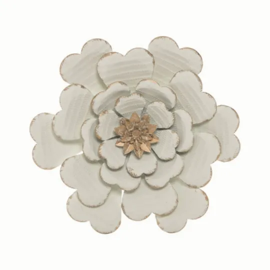 Kirkland's Home And Gold Metal Flower Large Wall Plaque- Wall Plaques