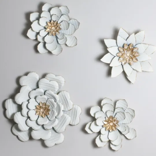 Kirkland's Home And Gold Metal Flower Large Wall Plaque- Wall Plaques