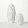 Kirkland's Home And Gold Ribbed Mod Vases, Set Of 2- Vases