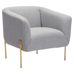 Kirkland's Home And Gold Rounded Back Accent Chair- Accent Chairs