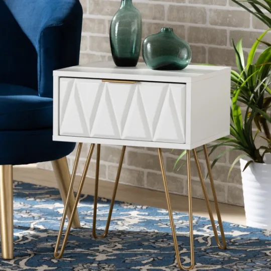 Kirkland's Home And Gold Single Drawer Accent Table- Accent & End Tables