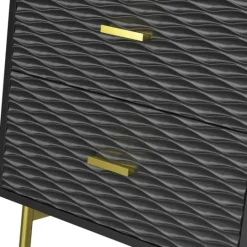 Kirkland's Home And Gold Wave Nightstand- Nightstands