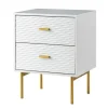 Kirkland's Home And Gold Wave Nightstand- Nightstands