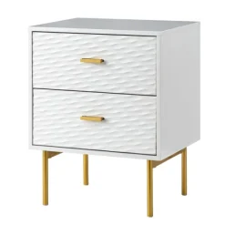 Kirkland's Home And Gold Wave Nightstand- Nightstands