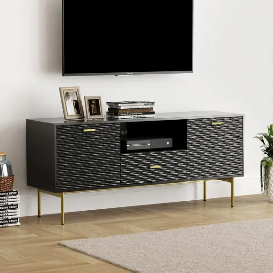 Kirkland's Home And Gold Wave Tv Stand- Tv Stands & Media Consoles