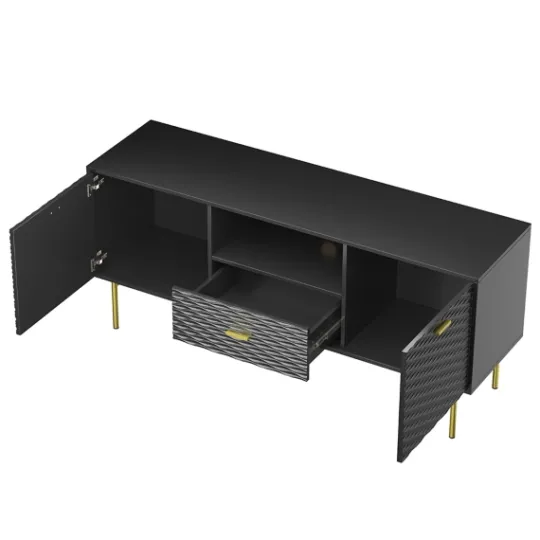 Kirkland's Home And Gold Wave Tv Stand- Tv Stands & Media Consoles