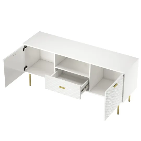 Kirkland's Home And Gold Wave Tv Stand- Tv Stands & Media Consoles