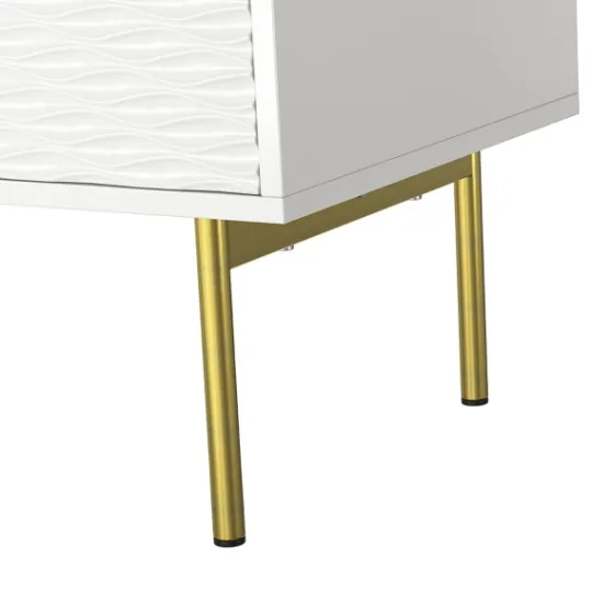 Kirkland's Home And Gold Wave Tv Stand- Tv Stands & Media Consoles