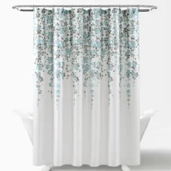 Kirkland's Home And Gray Weeping Flower Shower Curtain- Shower Curtains