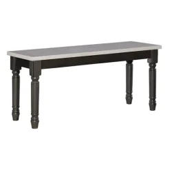 Kirkland's Home And Gray Wood Two Tone Dining Bench- Dining Chairs