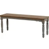 Kirkland's Home And Gray Wooden Dining Bench- Dining Chairs