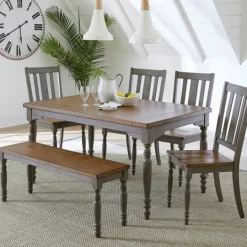 Kirkland's Home And Gray Wooden Dining Chairs, Set Of 2- Dining Chairs