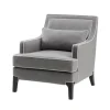 Kirkland's Home And Ivory Trim Upholstered Armchair- Accent Chairs