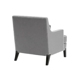 Kirkland's Home And Ivory Trim Upholstered Armchair- Accent Chairs