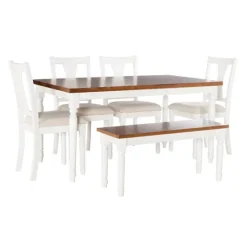 Kirkland's Home And Light Brown Wood 6-Pc. Dining Set- Dining Sets