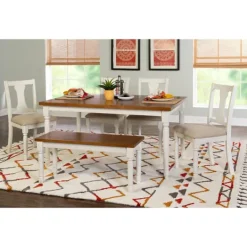 Kirkland's Home And Light Brown Wood 6-Pc. Dining Set- Dining Sets