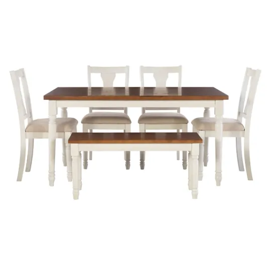 Kirkland's Home And Light Brown Wood 6-Pc. Dining Set- Dining Sets