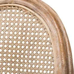 Kirkland's Home And Natural Cane Oval Back Dining Chair- Dining Chairs