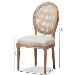 Kirkland's Home And Natural Cane Oval Back Dining Chair- Dining Chairs
