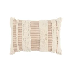 Kirkland's Home And Natural Tufted Stripes Lumbar Pillow- Pillows