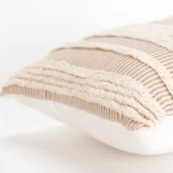 Kirkland's Home And Natural Tufted Stripes Lumbar Pillow- Pillows