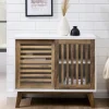 Kirkland's Home And Oak Sliding Slat Door Console Table- Console Tables