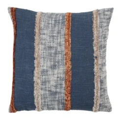 Kirkland's Home And Orange Vertical Stripe Throw Pillow- Pillows