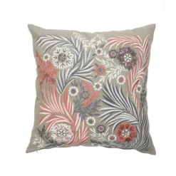 Kirkland's Home And Pink Feather Garden Cotton Pillow- Pillows