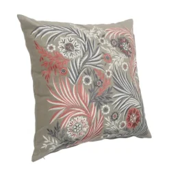 Kirkland's Home And Pink Feather Garden Cotton Pillow- Pillows