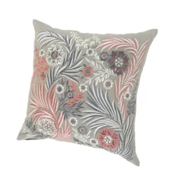 Kirkland's Home And Pink Feather Garden Cotton Pillow- Pillows