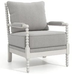 Kirkland's Home And White Beaded Frame Accent Chair- Accent Chairs