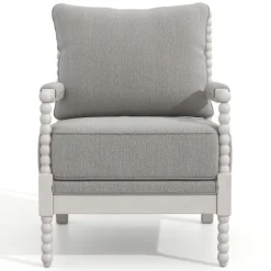 Kirkland's Home And White Beaded Frame Accent Chair- Accent Chairs