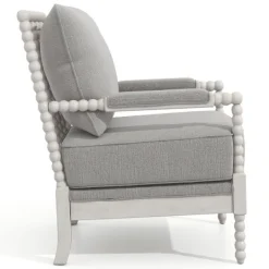Kirkland's Home And White Beaded Frame Accent Chair- Accent Chairs