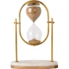 Kirkland's Home And White Marble Base Hourglass- Decorative Accents