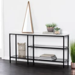 Kirkland's Home And White Multi-Level Console Table- Console Tables