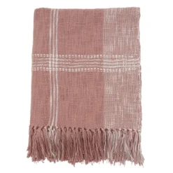 Kirkland's Home And White Plaid Throw Blanket- Blankets & Throws