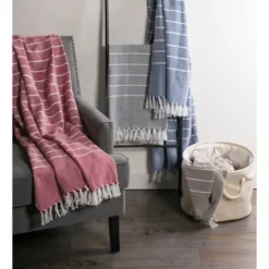 Kirkland's Home And White Thin Stripe Throw- Blankets & Throws