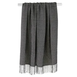 Kirkland's Home And White Waffle Knit Fringe Throw- Blankets & Throws