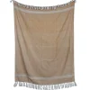 Kirkland's Home And White With Fringe Throw Blanket- Blankets & Throws