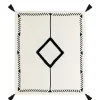 Kirkland's Home Anna Black And White Diamond Throw- Blankets & Throws