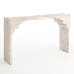 Kirkland's Home Anna Washed Wood Console Table- Console Tables
